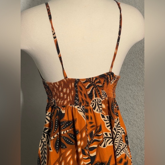 Sincerely Jules Orange and Black Floral Jumpsuit - Picture 3 of 4